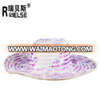 wholesale hat fashion printing lady hat paper straw hat